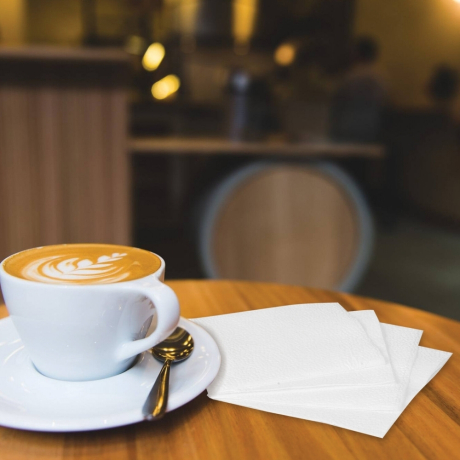 Нарушена упаковка! <402325> Салфетки бумажные 400 шт., 24х24 см, "Big Pack", белые, 100% целлюлоза, LAIMA, 114724 (114724)