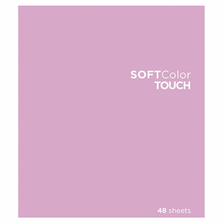Нарушена упаковка!  <386435> Тетрадь А5 48 л., ПЗБМ, скоба, клетка, Soft Touch, брайль 3D, "СофтКолорТач", микс в спайке, 28213 (404459)
