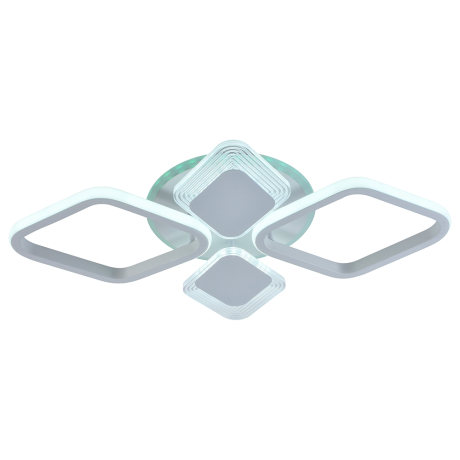 Светодиодная диммируемая люстра с ПДУ Profit Light 5893/2+2 WHT 72W+6,5W RGB 