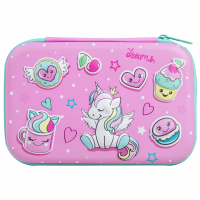Пенал BRAUBERG KIDS большой удобный с откидной планкой, EVA, 22х15х4 см, "Unicorn dreams", 271557 (271557)