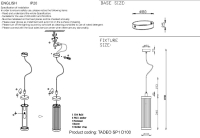 Светильник подвесной с лампочкой CRYSTAL LUX Tadeo SP1 D100 Chrome/Transparente+Lamps