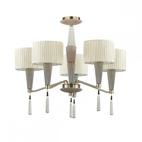 Потолочная люстра Odeon Latte с лампочками 5403/5+Lamps E14 Свеча 