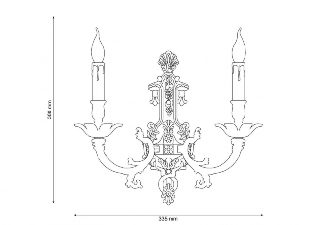 Firenze W1781.2 Antique Gold Бра Lucia Tucci 
