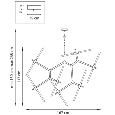 742147 Подвесная люстра Lightstar Struttura 