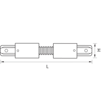 Однофазный гибкий соединитель для встраиваемого шинопровода Barra Lightstar 501157