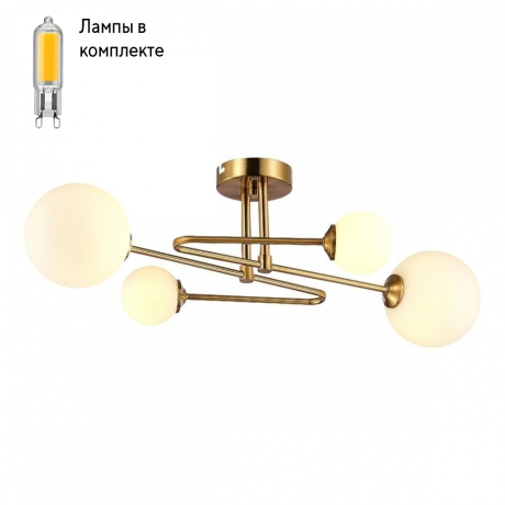 Люстра потолочная с Led лампочками в комплекте Evoluce SLE2211-302-04+Lamps 