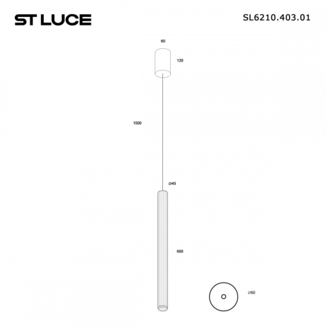 Подвесной светодиодный светильник ST Luce Lilt SL6210.403.01 