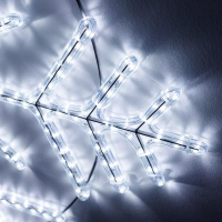 Светодиодная фигура Снежинка холодный свет Ardecoled ARD-Snowflake-M10-1000x900-576Led White (34258)
