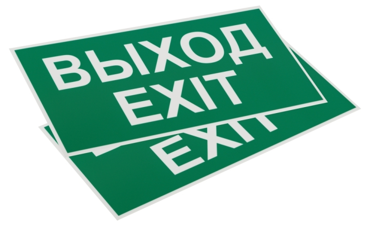 Самоклеящаяся этикетка Эра INFO-SSA-116 пленка бэклит Выход-exit зеленая (Б0057712)
