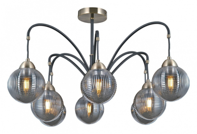 Люстра на штанге ILLUMICO  IL0433-8PSQ-79 BK AB 