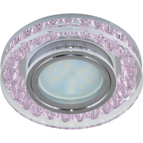Встраиваемый светильник Fametto Peonia DLS-P102 GU5.3 CHROME-PINK 9986 