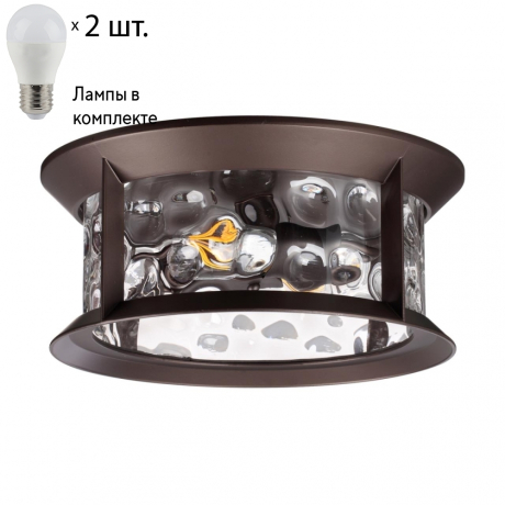 Уличный светильник с лампочками Odeon Light Mavret 4961/2C+Lamps E27 P45