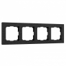 Рамка на 4 поста Werkel Hammer черный W0042408