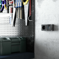 Розетка с заземлением Gallant (черный/хром) Werkel W5071035