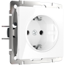 Розетка с заземлением (белая) Werkel W1171001
