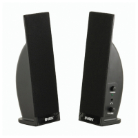 Колонки компьютерные SVEN 230, 2.0, 2х2 Вт, пластик, черные, SV-0110230BK (512932)