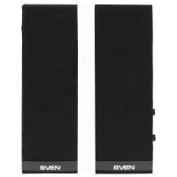 Колонки компьютерные SVEN 230, 2.0, 2х2 Вт, пластик, черные, SV-0110230BK (512932)