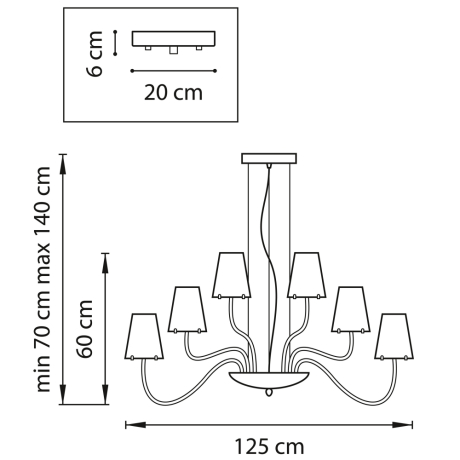 Подвесная люстра Lightstar с поддержкой Маруся Diafano 758214 