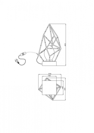 Настольная лампа Lucia Tucci Naomi T4750.1 Gold 