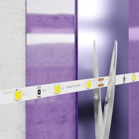 5м. Светодиодная лента холодного цвета 6000К, 4,8W, 12V, 60LED, IP20 Led strip 20009 