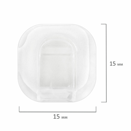 Нарушена упаковка! <672484> Крючки самоклеящиеся для гирлянд и проводов 1,5х1,5см, КОМПЛЕКТ 36 шт., LAIMA Home, 608796 (608796)