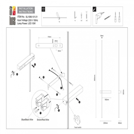 Настенный светодиодный светильник ST Luce Astente SL1589.101.01 