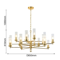 Люстра с лампочками, подвесная, комплект от Lustrof. №253701-617404