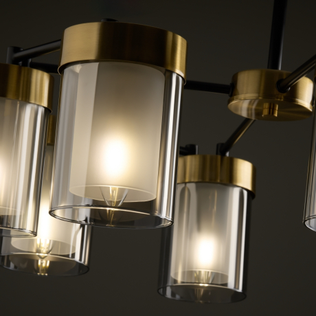 Люстра на штанге Freya Lora FR5432PL-08BBS 