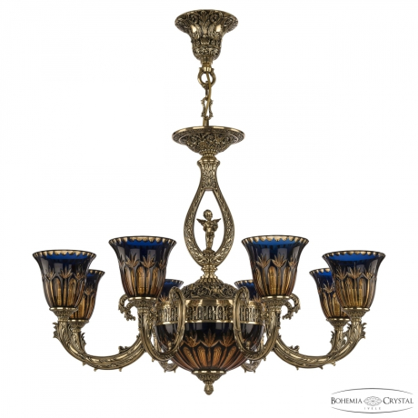 Люстра Bohemia Ivele Crystal 71409P/8/210 GB P2 U Amber-Blue/H-1I FA10S 