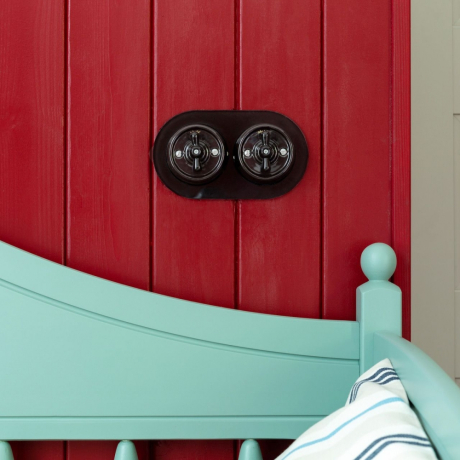 Выключатель одноклавишный Werkel Ретро (черный) W5612008