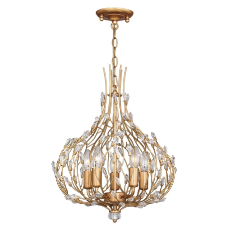 Подвесная люстра с лампочками Favourite Batun 2020-5P+Lamps E14 Свеча 