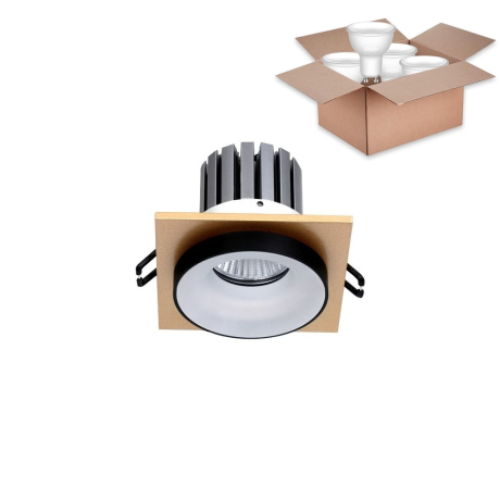 Встраиваемый светильник с лампочкой  Favourite Diversa 2887-1C+Lamps Gu10 