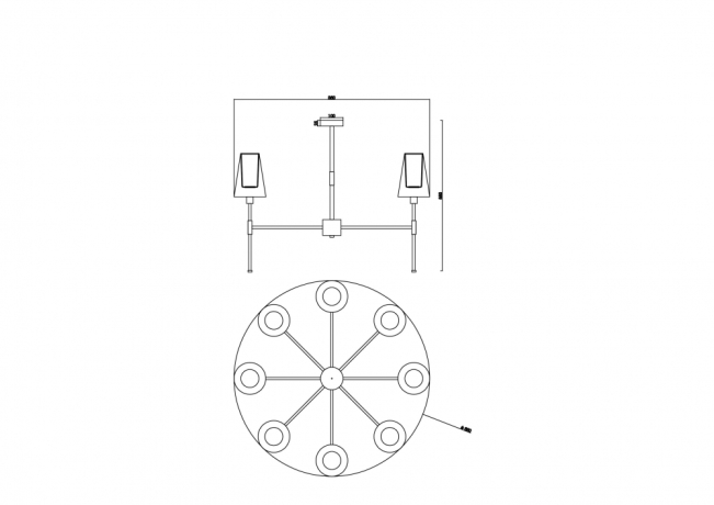Люстра на штанге Freya Tida FR5196PL-08CH 
