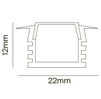 2м. Встраиваемый алюминиевый профиль для светодиодной ленты Maytoni Led strip ALM005S-2M
