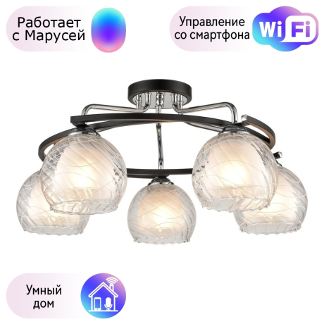 Люстра потолочная Velante с поддержкой Маруся 234-107-05-М 