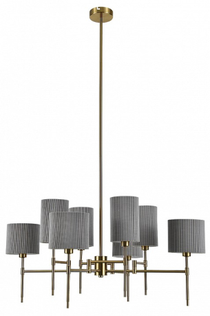 Люстра на штанге Indigo Plisse 13033/8R Brass 