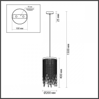 Подвесной светильник Odeon Chokka с лампочками 5028/3+Lamps E14 P45