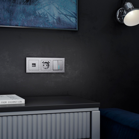 Рамка на 3 поста (серебряный) Hammer Werkel W0032406