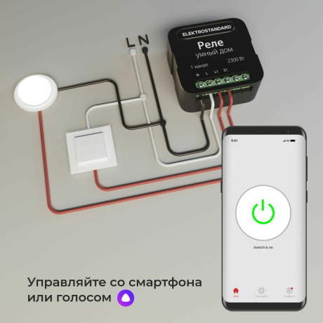 Умное Wi-Fi реле 1 канал Elektrostandard 76006/00 (a059324)