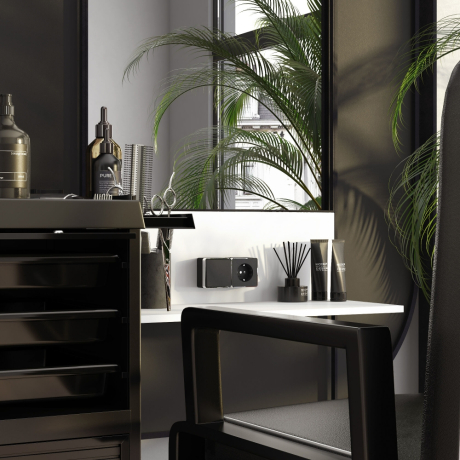 Выключатель одноклавишный Gallant (черный/хром) Werkel W5010035