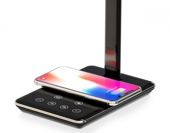 Светодиодная настольная лампа с беспроводной зарядкой и USB портом Ambrella light Desk DE582 