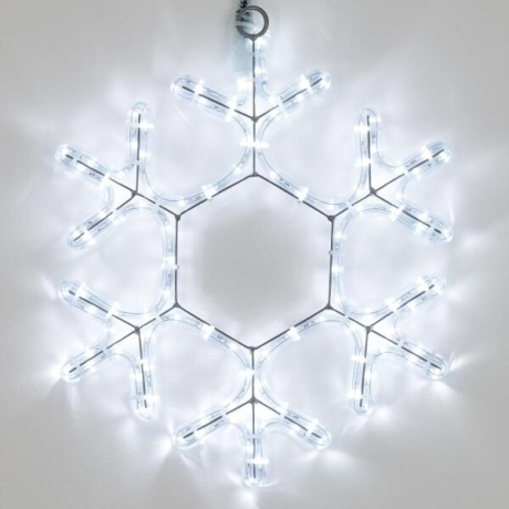 Светодиодная фигура Снежинка холодный свет Ardecoled ARD-Snowflake-M7-450X375-126Led White (34249)