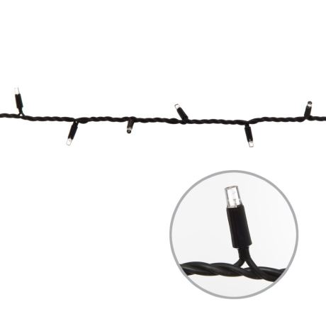 Нарушена упаковка!  <185493> Гирлянда светодиодная 10м с эффектом мерцания. Соединяемая IP67 Uniel (UL-00003943) (ULD-S1000-120-TBK)