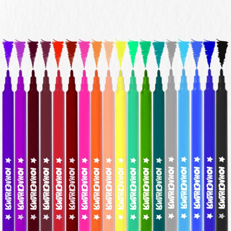 Нарушена упаковка! <620634> Фломастеры ЮНЛАНДИЯ 18 цветов "КЛАССНЫЕ!", вентилируемый колпачок, ПВХ, 152479 (152479)