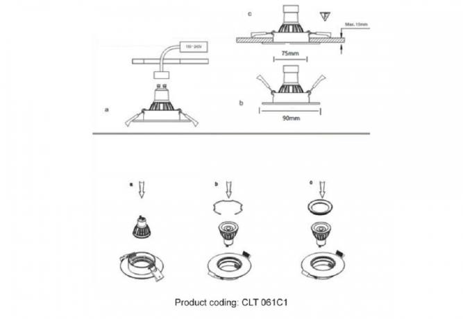 Светильник точечный с Led лампочками в комплекте CRYSTAL LUX CLT 061C1 CH+Lamps 