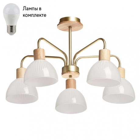 Люстра на штанге с лампочками DeMarkt 635016405+Lamps 
